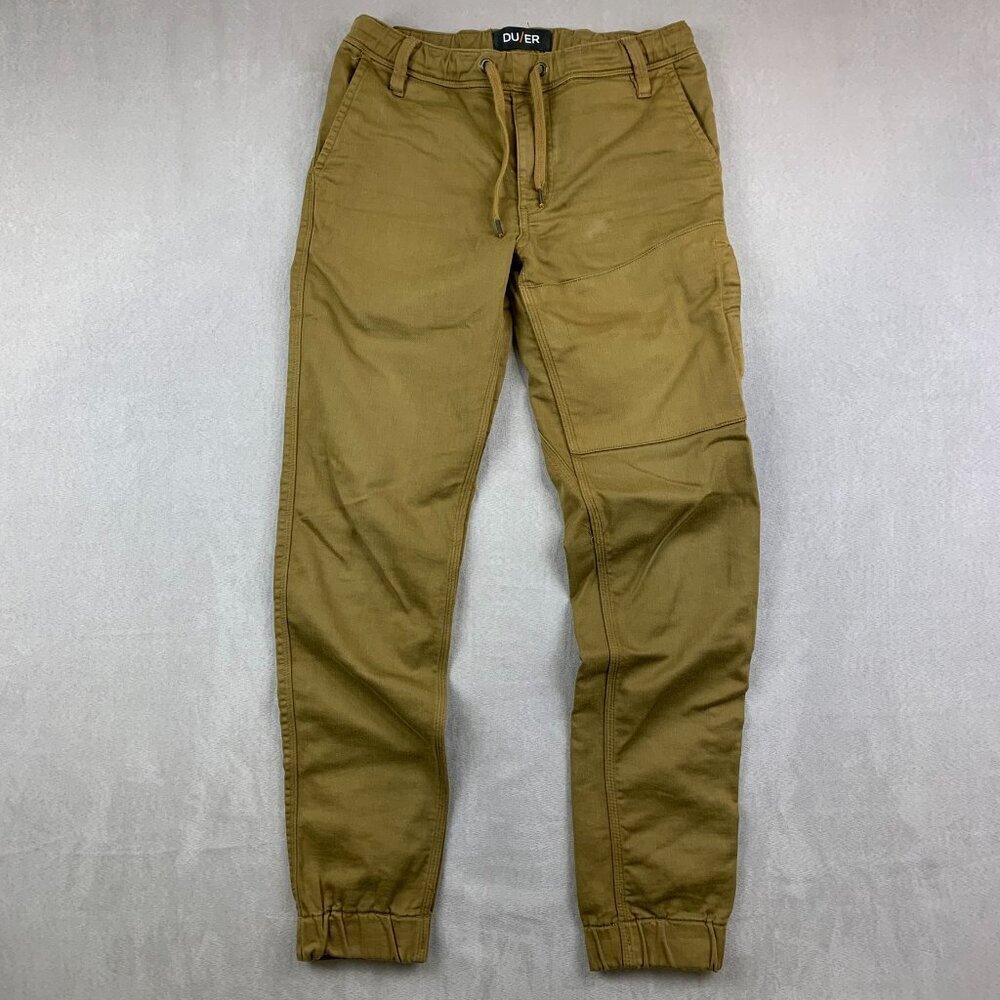 DU/ER Mens Pants 29 Beige N2X Slim Fit No Sweat Jogger Tapered Performance 29x29